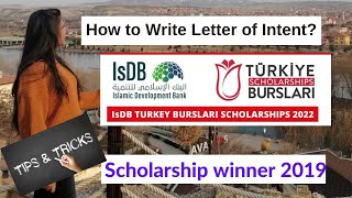 how to write a letter of intent for IsDB and Turkiye Burslari Joint Scholarships 2021 [upl. by Neffirg]