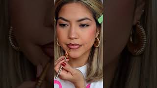 Tutorial para labios jugosos 💋💄 liptutorial lipstick labiosperfectos brown tutorialdemaquiagem [upl. by Pernell]