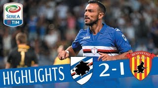 Sampdoria  Benevento  21  Highlights  Giornata 1  Serie A TIM 201718 [upl. by Gilpin]