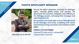 Charter for Compassion Global Youth Conference  Youth Spotlight Speaker Maung Hla Myint [upl. by Eimam]