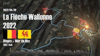 La Flèche Wallonne 2022  Route  Parcours  Animation  Profile [upl. by Annot]