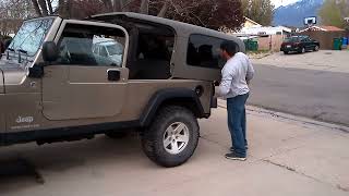 Jeep Wrangler TJ Unlimited  LJ Hardtop Removal [upl. by Nirmak]