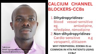 CALCIUM CHANNEL BLOCKERS SIMPLIFIEDCVS PHARMACOLOGY [upl. by Olnek]