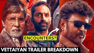 Vettaiyan Trailer Breakdown  Vettaiyan Trailer Review  Vettaiyan Trailer Reaction  Rajinikanth [upl. by Aehcsrop]