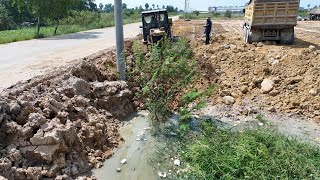 ep06 Excellent Technique Operated filling Flooded land Use Dozer KOMATSU And Big Dump Truck Small [upl. by Catton437]