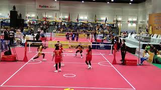 INDONESIA🇲🇨 VS MALAYSIA 🇲🇾 women team Sepak Takraw quotKings Cup 34quot tahun 2019 [upl. by Eicam]