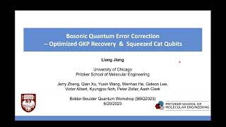 Liang Jiang — Bosonic quantum error correction  optimized GKP recovery amp squeezed cat qubits [upl. by Alberic]