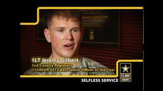 USAREURs Best Junior Officer on Selfless Service [upl. by Aicelav]