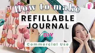 DIY Refillable Journal  Tutorial [upl. by Sarette973]