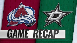 Radulov nets hat trick as Stars blank Avalanche [upl. by Anagnos]