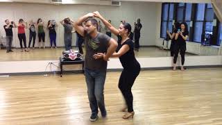 Dance On 2 Intermediate Salsa Turn Pattern with Melanie Torres amp Gabriel Perez [upl. by Egerton]