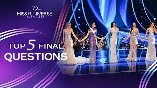 72nd MISS UNIVERSE  TOP 5 Final Questions  Miss Universe [upl. by Otipaga659]