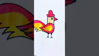 A very simple drawing of the number 5rooster [upl. by Piggy]