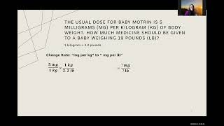 Dimensional Analysis  Motrin Dosage [upl. by Kelley]