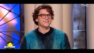 TRANSLATED Tom Holland amp Zendaya on Quotidien  French to English SpiderMan No Way Home Interview [upl. by Nagn]