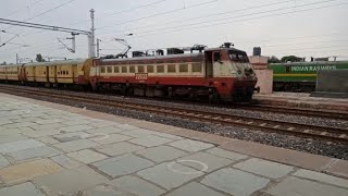 RARE CAPTURE WAP1 with 19019 Dehradun Express skipping Morak station [upl. by Mayram]