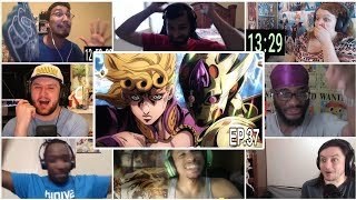 Gold Experience Requiem Giorno vs Diavolo JJBA Golden Wind Part 5 Episode 37 [upl. by Yllod]