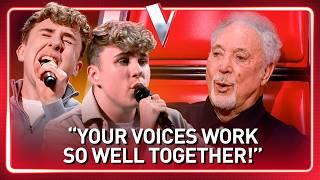 The Voice Coaches were SURPRISED to find IDENTICAL TWINS on stage  Journey [upl. by Neils]