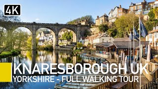 Beautiful Knaresborough Town Viaduct and Castle Yorkshire UK  4K English countryside Walk [upl. by Britton]