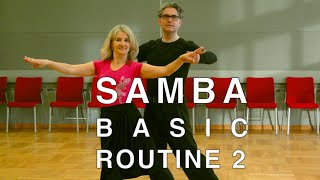 How to Dance Samba  Basic Routine 2 [upl. by Bish]