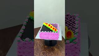 2 Kg Square Chocolate Cake Decorating cake cakedesign short shorts ytshorts viralvideo [upl. by Etnomal]