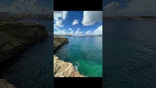 MALTA  121124 Bugibba after the rain ☔️islandlife travel sea november24 ytshorts [upl. by Telfore589]