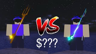 Trident Rod Vs Aurora Rod which is better Fisch ROBLOX [upl. by Joella]