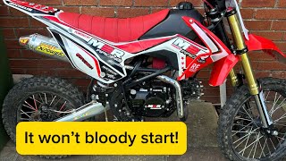 M2R Motorcross Pit Bike won’t start motocross motorcycle mechanic [upl. by Orvas430]