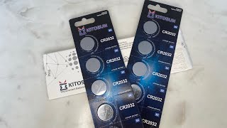 KITOSUN CR2032 Batteries 3V Lithium Cell for Car Key Fob Remote LED Light amp Accessories  Review [upl. by Nishom]