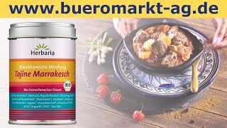 Herbaria Gewürzmischung Tajine Marrakesch BIO Marokkanische Mischung 100g [upl. by Swirsky]