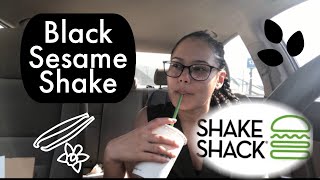 SHAKE SHACK BLACK SESAME SHAKE TASTE TEST and REVIEW [upl. by Epoillac]