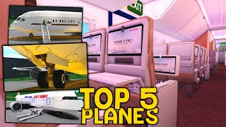 The TOP 5 Bloxburg AIRPLANES SUPER DETAILED  Roblox Bloxburg [upl. by Allimaj592]