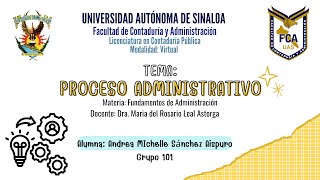 PROCESO ADMINISTRATIVO [upl. by Eltsirc]