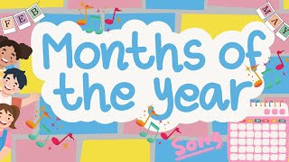 12 Months Of The Year  Learn the Months 🌟🌈 [upl. by Malti]