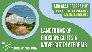 Landforms of Erosion Cliffs and Wavecut Platforms  AQA GCSE Geography Coastal Landscapes 6 [upl. by Frye]