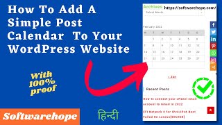 How To Add A Simple Post Calendar To Your WordPress Website [upl. by Sybil]