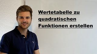 Wertetabelle zu quadratischen FunktionenParabeln erstellen  Verständlich erklärt [upl. by Keithley554]