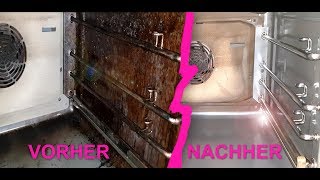 Backofen reinigen Auftragen und wegwischen SUPER SAUBER MIt einem Mittel [upl. by Bibi]