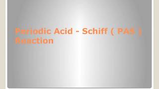 Periodic Acid Schiff PAS  Reaction [upl. by Akimas]