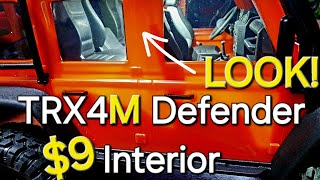 SUPER SCALE TRX4M Defender Interior CHEAP [upl. by Elmaleh565]