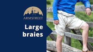 ArmStreets Large Braies how to wear medieval braies [upl. by Ferren]