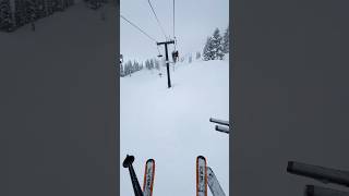 Ski lift jump skiing [upl. by Aldin]