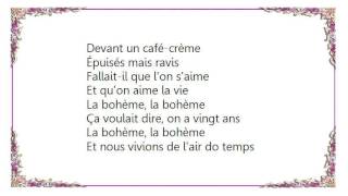 Charles Aznavour  La bohème song Lyrics [upl. by Yadseut]