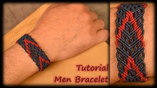 Macrame Bracelet Tutorial For Men  Celtic Style Mens Bracelet Tutorial  Boho Style  Step by Step [upl. by Akihsal]