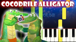 Cocodrile Alligator Song  Cocomelon Nursery Rhymes  Piano Tutorial  Karaoke [upl. by Katherine]