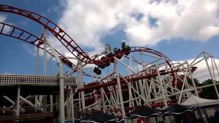 Tsunami roller coaster in MampDs Scotlands Theme Park 2016 [upl. by Abel]