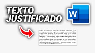 Cómo JUSTIFICAR un TEXTO en Word [upl. by Leamse328]