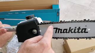 Unboxing and assembly Makita pole saw chain saw 36V powerhead attachment Part 2 [upl. by Innob]