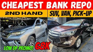 BILIHAN NG MURANG REPOSSESSED CARS UP TO 50 OFF PICKUP SUV VAN  CHEAPEST REPO CARS IN MARKET [upl. by Poland400]