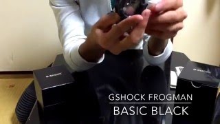 GShock GWF10001JF Basic Black Frogman unboxing  review [upl. by Aikaj]